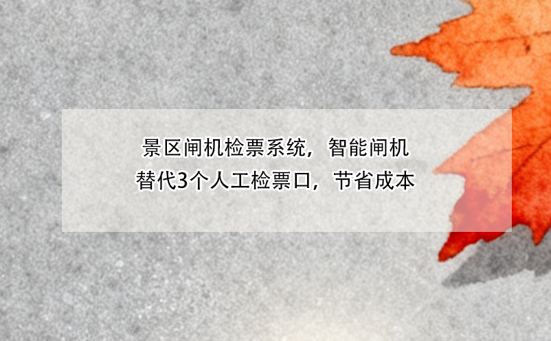 景区闸机检票系统，智能闸机替代3个人工检票口，节省成本