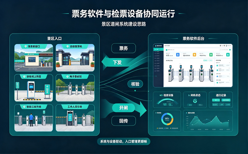 景区道闸系统建设方案：票务软件与检票设备如何协同运行