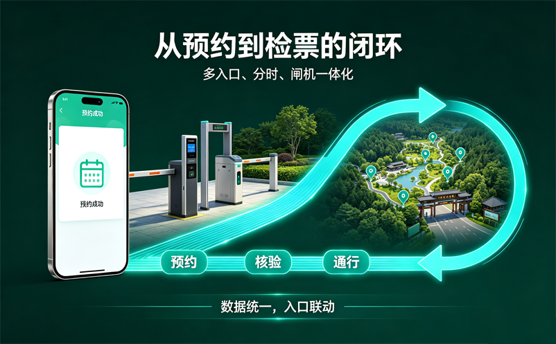 森林公园景区检票系统方案:多入口、户外闸机与分时预约 森林公园景区检票系统方案:多入口、户外闸机与分时预约