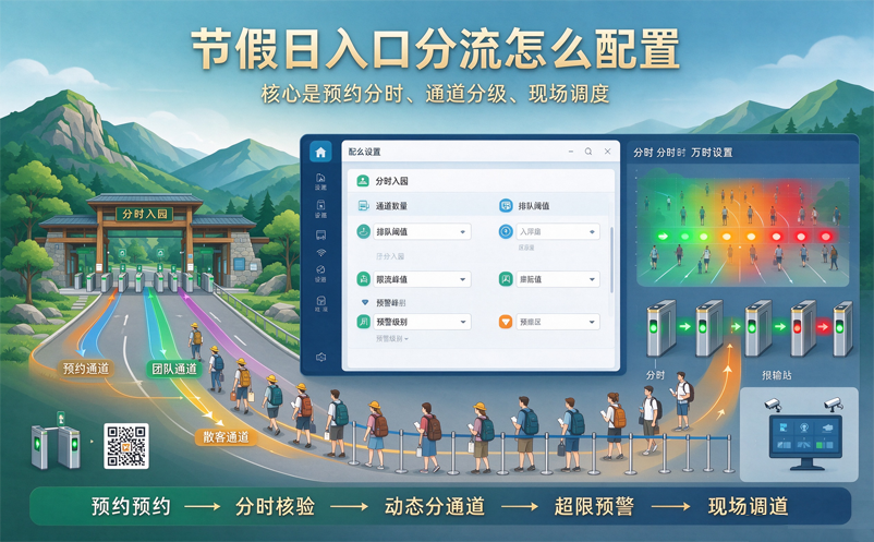 景区检票系统如何适应节假日客流？从入口分流到异常放行谈配置