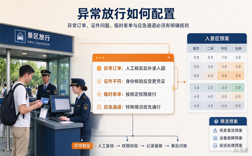 景区检票系统如何适应节假日客流?从入口分流到异常放行谈配置 景区检票系统如何适应节假日客流?从入口分流到异常放行谈配置